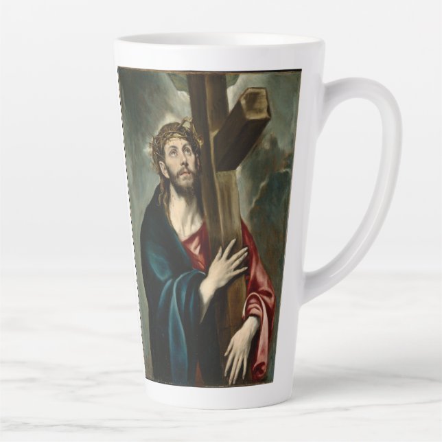 Caneca De Café Latte El Greco - Carregando Cristo Da Cruz (Direita)