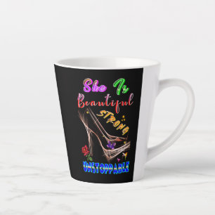 Caneca De Café Latte Ela É Bonita Forte Inparável