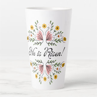 Caneca De Café Latte Ele é Risen Páscoa