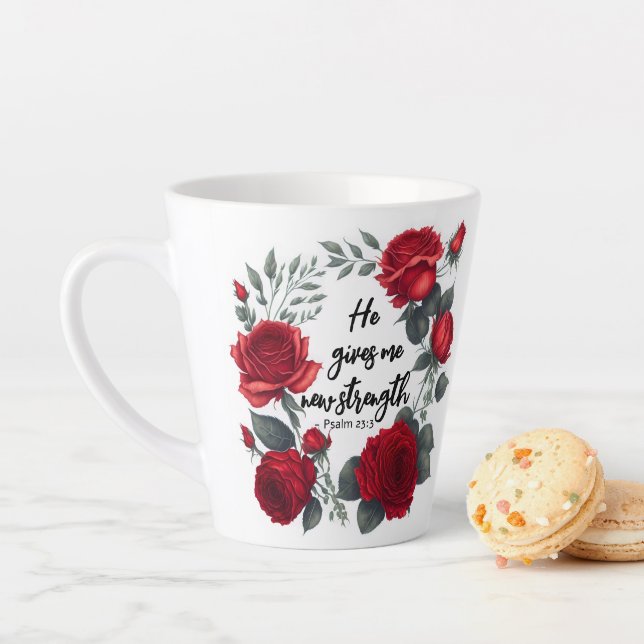 Caneca De Café Latte Ele Me Dá Uma Nova Força (In Situ)