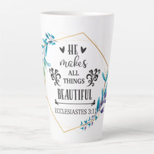 Caneca De Café Latte Ele Torna Todas As Coisas Bonitas 
