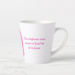 Caneca De Café Latte elefante rosa