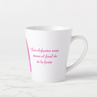 Caneca De Café Latte elefante rosa
