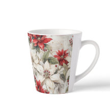 Elegância branca e Poinsettia Vermelha beijada em 