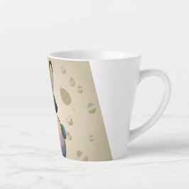Caneca De Café Latte Elegância Páscoa minimalista