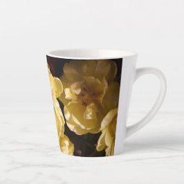 Caneca De Café Latte Elegant Yellow Tulips Floral