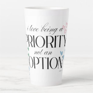 Caneca De Café Latte Elegante Citação Mug - "Eu adoro ser uma prioridad