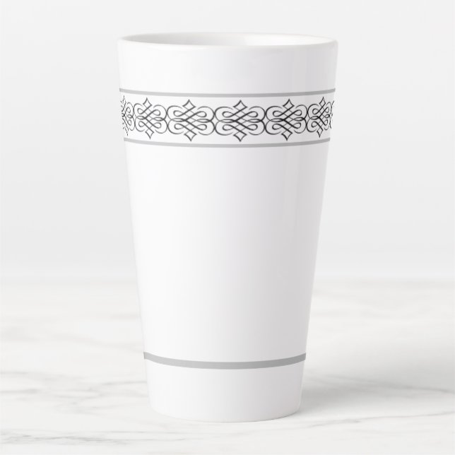 Caneca De Café Latte Elegante Design (Frente)