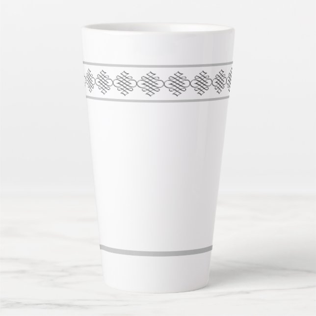 Caneca De Café Latte Elegante Design (Frente)