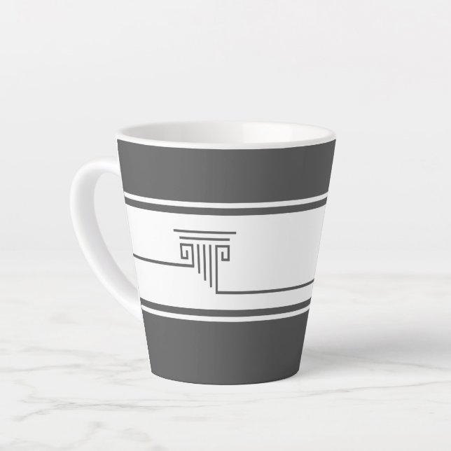 Caneca De Café Latte Elegante Minimalista (Ângulo esquerdo)