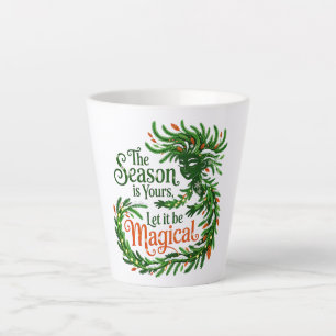 Caneca De Café Latte Elegante Rainha da Floresta Magica Louças de Natal