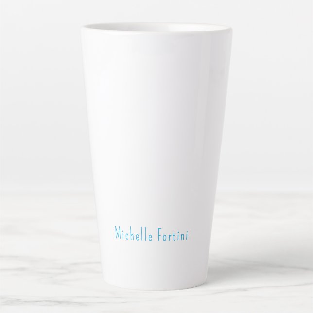 Caneca De Café Latte Elegante Simples Minimalista (Frente)