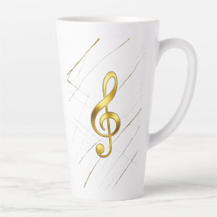 Caneca De Café Latte Elegante Trevo de Ouro Arte para Casa