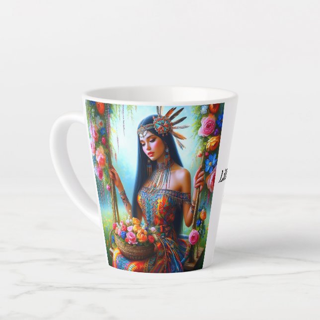 Caneca De Café Latte Em Todos Os Sip, Um Abraço De Amor - (Ângulo esquerdo)