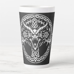 Caneca De Café Latte Emblema de Dragão Celta por BurnsInHell