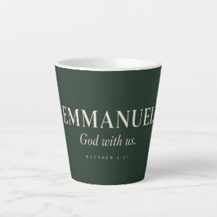 Caneca De Café Latte EMMANUEL Mateus 1:23 Natal