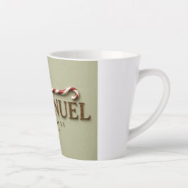 Caneca De Café Latte EMMANUEL | Mateus 1:23 Natal | Soft Sage