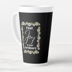 Caneca De Café Latte Encontre Alegria em seu ordinário