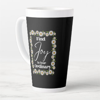 Caneca De Café Latte Encontre Alegria em seu ordinário