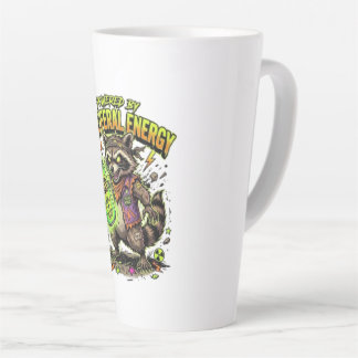 Caneca De Café Latte Energizado Por Energia Feral Pura Mascote de Guaxi