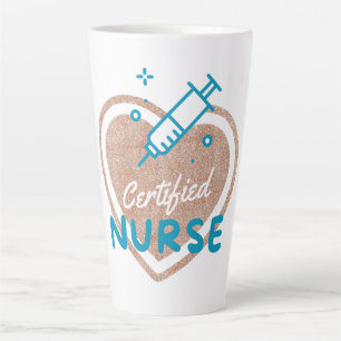 Caneca De Café Latte Enfermeira Certificada