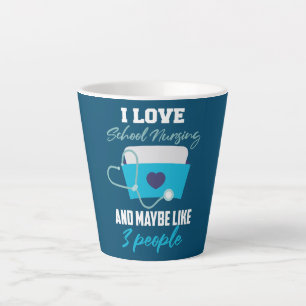 Caneca De Café Latte Enfermeira Escolar Feminina Citação Sarcástica de