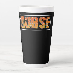 Caneca De Café Latte Enfermeira Halloween Presente Com Chapéu De Bruxa