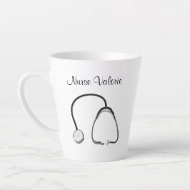 Caneca De Café Latte Enfermeiros do estetoscópio Médicos Latte Mug