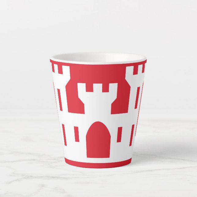 Caneca De Café Latte ENGENHEIROS militares do DOD (Frente)