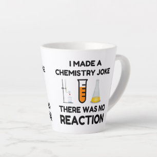 Caneca De Café Latte Engraçada piada de química para amantes da ciência