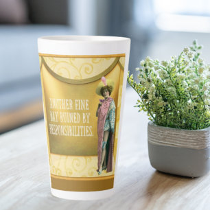 Caneca De Café Latte Engraçado Arruinado Por Responsabilidades