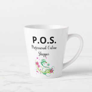 Caneca De Café Latte Engraçado Café Mug P.O.S. Compro Professional Onli