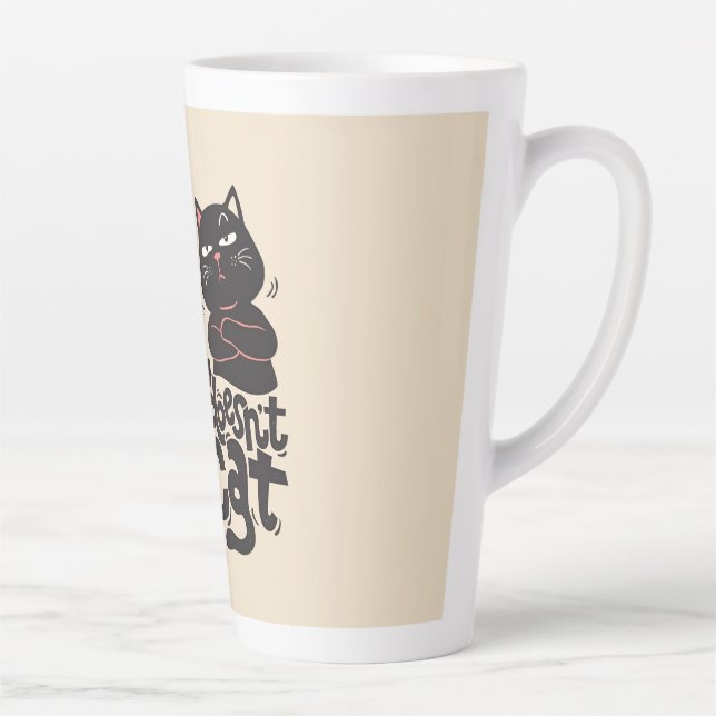 Caneca De Café Latte Engraçado Cat Lover Cote Design (Direita)
