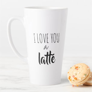 Caneca De Café Latte Engraçado Citação Que Te Amo Um Lattë