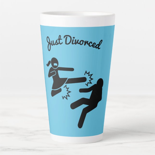 Caneca De Café Latte Engraçado Divorce Simpatia Ofertas (Frente)