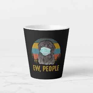 Caneca De Café Latte Engraçado, Ew Pessoas Vintage, Retro Newfoundland