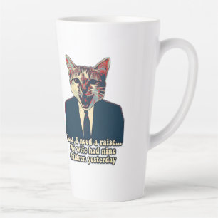 Caneca De Café Latte Engraçado meme de gato bonito para gatos e amantes