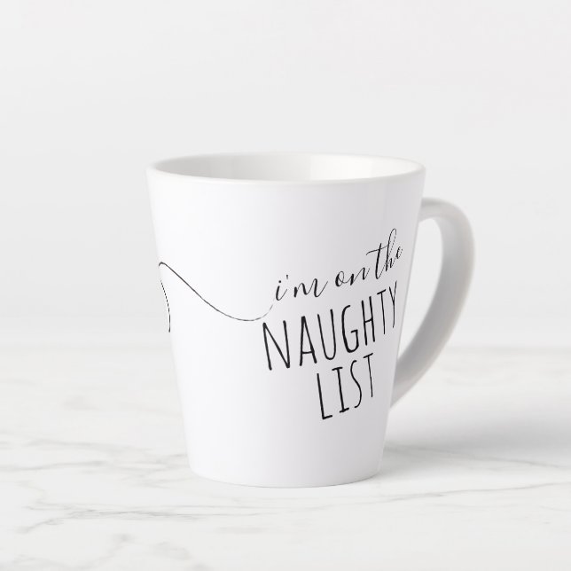 Caneca De Café Latte Engraçado Mugs Personalizados de Natal (Ângulo direito)