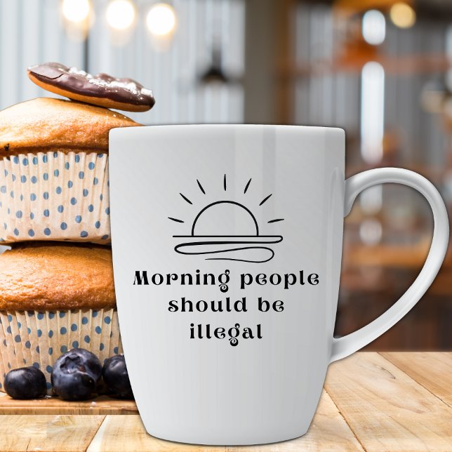 Caneca De Café Latte Engraçado Mugs | Presentes de humor | Lata (Criador carregado)