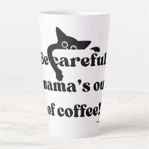 Caneca De Café Latte Engraçado Pekaboo Negro Gato Latino - Café Bonito