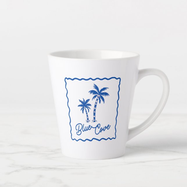 Caneca De Café Latte Enseada Azul (Direita)