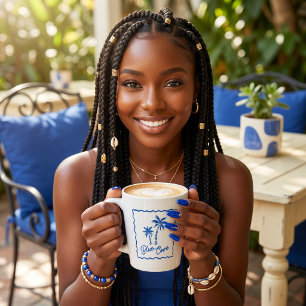 Caneca De Café Latte Enseada Azul