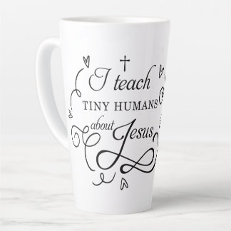 Caneca De Café Latte Ensinei Humanos Pequenos Sobre Jesus Teac De Domin