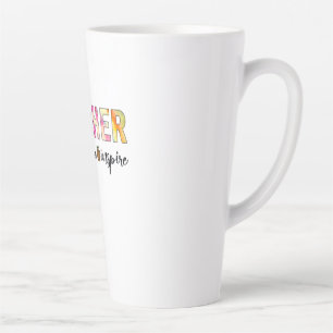 Caneca De Café Latte Ensino de Adoração do Ensino de Arte de Professore