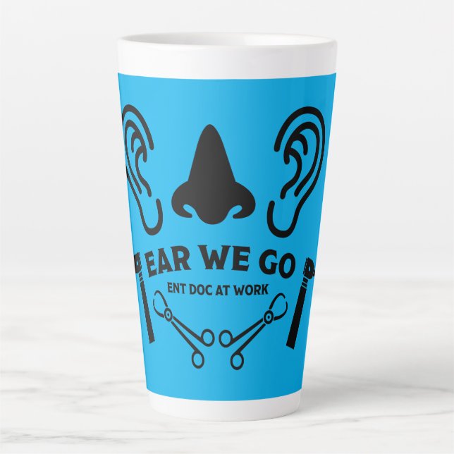 Caneca De Café Latte ENT Otolaringology Otorhinolaringologista (Frente)
