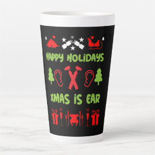 Caneca De Café Latte ENT Otorrinolaringologista Xmas Lar