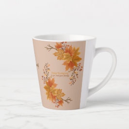 Caneca De Café Latte Entretenimento de Ação de Graças Personalizada