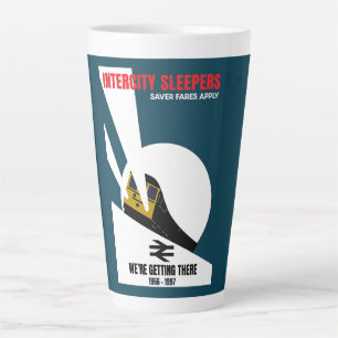 Caneca De Café Latte Entusiasta do trem ferroviário britânico