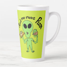 Caneca De Café Latte envie-me mais pizza ufo