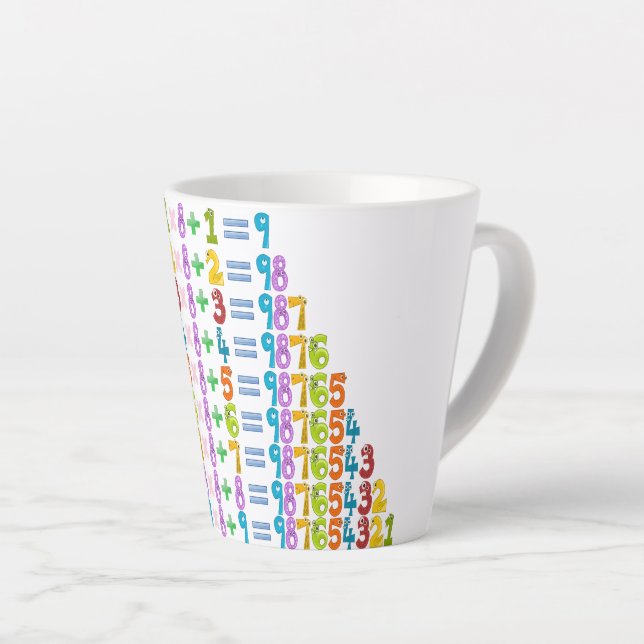 Caneca De Café Latte Equações Mais Engraçadas De Matemática (Ângulo direito)